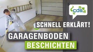 Bodenbeschichtung aus Epoxidharz für Garagenboden-, Keller oder Werkstattboden.