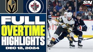 Vegas Golden Knights at Winnipeg Jets | FULL Overtime Highlights - December 12, 2024