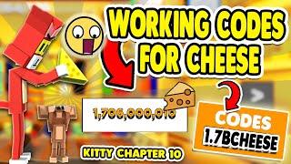 ALL 16 *WORKING* ROBLOX KITTY CODES 2021 FOR 1+ BILLION CHEESE  CHAPTER 10 CODES OF KITTY 