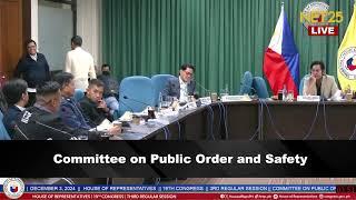 House hearing: Committee on Public Order and Safety |December 4, 2024