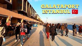 NEW AREA IN ISTANBUL! GALATAPORT REASTURANTS SHOPS CRUISE & AMAZING SCENERY