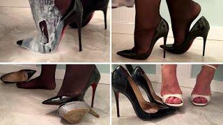 WET Louboutin So Kate 120, HARD shoeplay with Louboutin, wet high heels, Louboutin crush (# 1478)