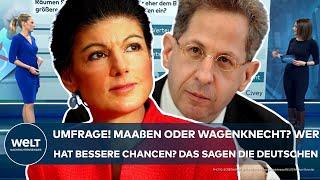 DEUTSCHLAND: Umfrage! Werteunion mit Maaßen oder Bündnis Sahra Wagenknecht? Wer hat bessere Chancen?