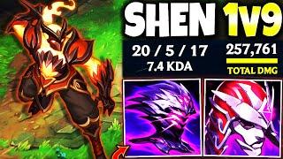 My Unstoppable Immortal Shen 1v9 Season 13 Build with Over 250,000 Total DMG  LoL Shen s13 Gameplay