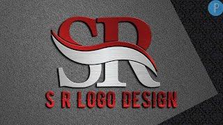 S R Professional Logo Design Tutorial |Pixellab logo design