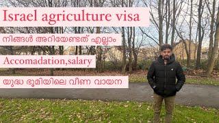 Israel Agriculture Visa | accommodation salary | യുദ്ധ ഭൂമിയിലെ വീണ വായന | malayalam