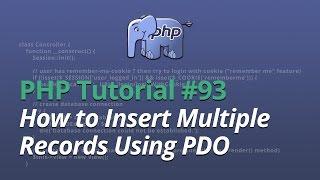 PHP Tutorial - #93 - How to Insert Multiple Records Using Prepared Statements (PDO)