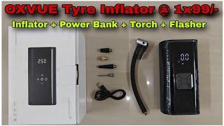 OXVUE Wireless Tyre Inflator | Unboxing & Quick Review | 3900 mAH PowerBank, Torch | DNA VLOGS