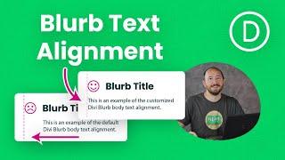 How To Align The Divi Blurb Body Text To The Left Under The Icon/Image