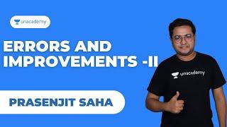 Mission WBCS | Spot the errors and Improvemnets - II | Prasenjit Saha | Unacademy WBPSC