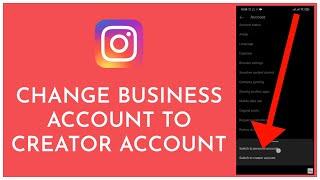 How To Change Business Account To Creator Account In Instagram (2023)