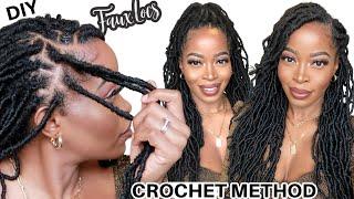 Crochet Faux Locs are the BEST! No Wrapping, No Rubber bands| Natural Born Locs ft. Janet Collection