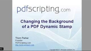 How to change the background of a Dynamic PDF Stamp