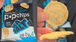 Pop Chips Sea Salt Flavor Never Fried 50% Less Fat Gluten Free Non GMO Taste Test Review