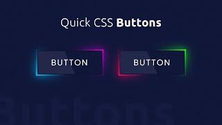 Creative CSS Button Hover Effects | Glowing Gradient Border Effects using Html & CSS