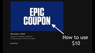 How to use the EPIC COUPONS in Epic Games