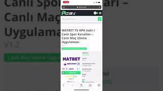 MATBET TV APK indir / Canlı Spor Kanalları – Canlı Maç izleme Uygulaması