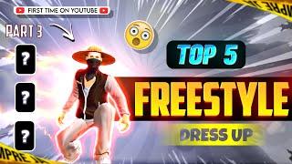 Top 5  Dress Combination Like Mena Server Players||Top 5 Ordinary Dress Up In Free Fire Part-3