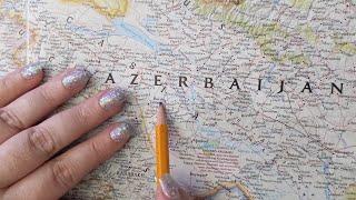 ASMR ~ Barda, Azerbaijan History & Geography ~ Soft Spoken Map Tracing