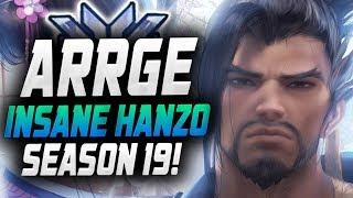 ARRGE TOP 500 HANZO GAMEPLAY! [ OVERWATCH SEASON 19 TOP 500 ]