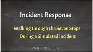 Incident Response Steps and Activities