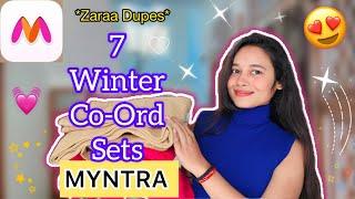 Zara Dupes MYNTRA Haul || Must watch| Myntra winter Co ord Set Haul || Winter co ord set haul || 