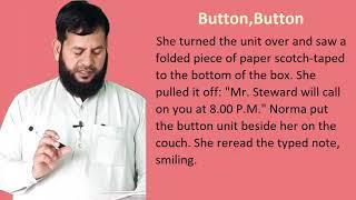 class 11 English book 1 | Button, Button | lesson 1 page 1 | English to Urdu translation