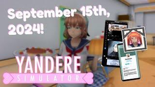 September 15th, 2024 - Social Media, Amai's Blog Post, and More! | Yandere Simulator