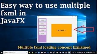 Easy way to use multiple Fxml in JavaFX stage | Multiple Fxml loading Tutorial