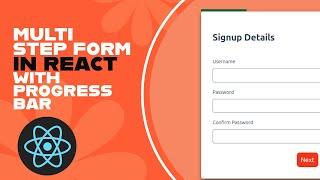 Multi Step Form in React with Progress Bar