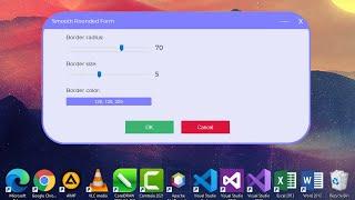 Create Smooth Rounded Corners Form | Border Radius - C# & WinForms