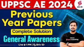 UPPSC AE GS Preparation | UPPSC AE General Studies Classes | UPPSC AE GK PYQs Solution | Shiv Sir