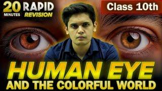 Human Eye and the Colourful World in 20 Minutes| Class 10th | Rapid Revision | Prashant Kirad