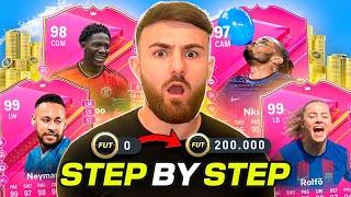 How to Make 200k Coins FAST in EAFC 24?! (0-200K step by step TRADING GUIDE) *BEST SNIPING FILTERS*