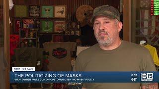 Owner pulls gun after customer ignores 'no-mask' mandate