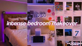 extreme bedroom MAKEOVER + tour! (new bed, decor, LOTS of unboxing + more!) *2023*