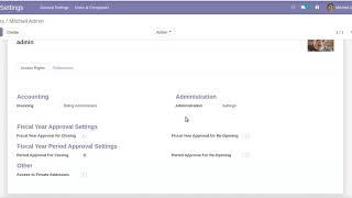 Advance Fiscal Year for Accounting with Approval Odoo App