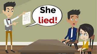 Lisa lies and gets caught... | Basic English conversation | Learn English | Like English