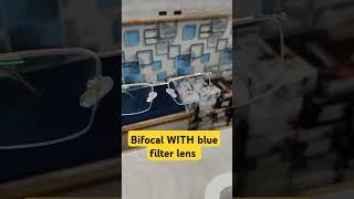 BIFOCAL LENS WITH BLUE FILTER LENS GOLDEN FRAME