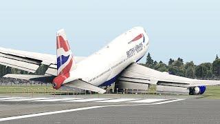 Skilled Pilot Did Very Low Turbulent Approach Landing of  Boeing 777 at Kewr Airport