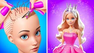 Dirty Barbie Transforms into a Stunning Princess  Royal Makeover Doll Hacks