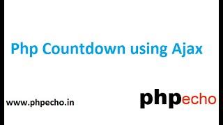 Php Quiz timer using ajax | Ajax Countdown With Session