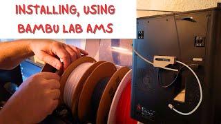 Bambu Lab 3d Printer AMS Install, Adding Spools, Adding Color To Prints And Results!