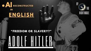 Adolf Hitler FULL SPEECH in ENGLISH AI Reconstructed Audio "Freedom or Slavery"  (No Music)
