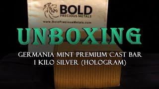 UNBOXING | Germania Mint Premium Cast Bar 1 Kilo Silver (Hologram) | Germania Silver Cast Bar 1000g