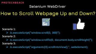 How to Scroll Webpage Up and down in selenium WebDriver | Interview Question