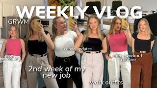 WORK WEEK IN MY LIFE: 2nd week of my new job, new workout routine, cute work outfits, grwm