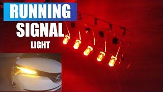 How to Make Turn signal running lights | LED running light circuit | DIY turn signal lights