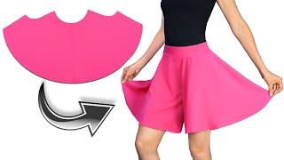 Fastest way to cut and sew a skirt in 5 minutes for beginners!