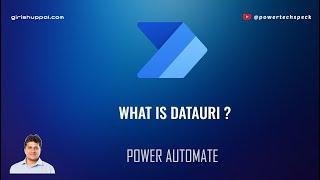 What is Data URI and how to use it in Power Automate flows?